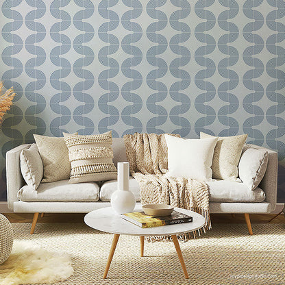 Sound Waves Modern Wall Stencil