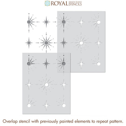 Starlight Allover Wall Stencil