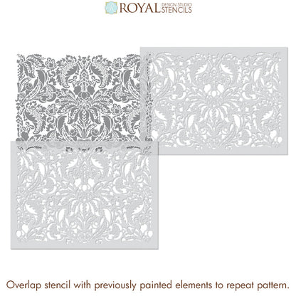 Isadora Damask Wall Stencil