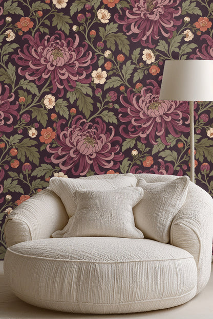 Textured appearance of green leaves amidst floral pattern.