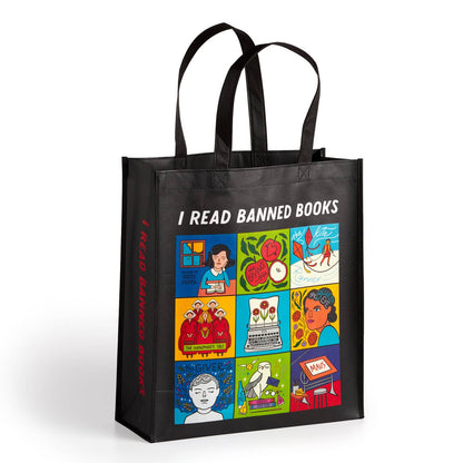 I Read Banned Books Reusable Shopping Bag by Chronicle Books