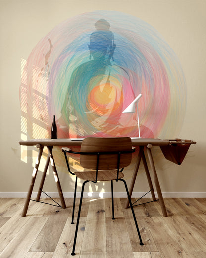 Bouddha arc-en-ciel brillant