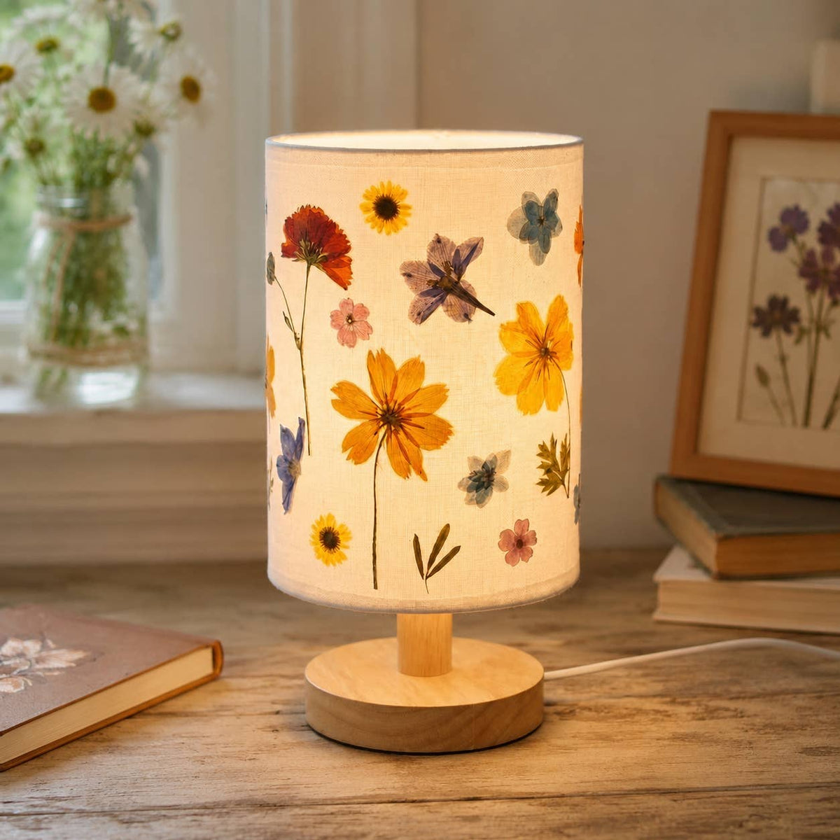 Real Pressed Flower Lamp by Sunnie Lane
