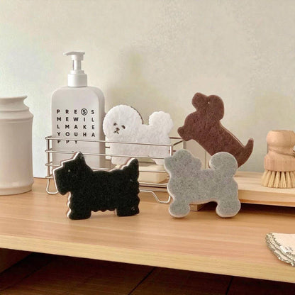Cute Dog-Shaped Kitchen Cleaning Sponge Set (4-piece Set) by Homerely (We Cover All Import Duties)