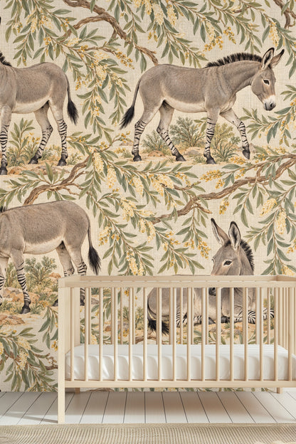 Branches and leaves composition in wallpaper design