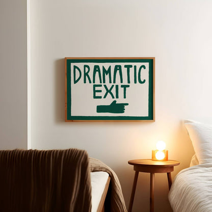 Dramatic Exit Hand Painted Print by Lune Club — view 4
