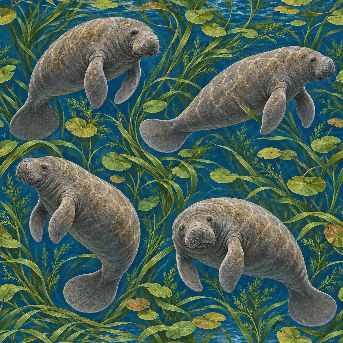 Lagoon Dweller Wallpaper wallpaper shown in an interior setting