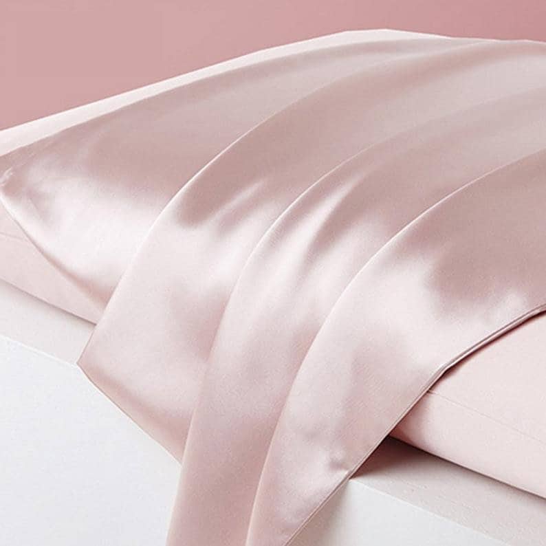 Mulberry Silk Pillowcase For Hair and Skin, 100 Pure Silk Pillow Case Cover 19 Momme Zipper Style, Standard Size, Pack of 1 — Valentines Gift by Marcheduluxe