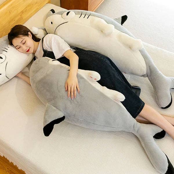 Extra Long Animal Plush Toy 4.5ft Body Pillow - Shark Kitten by Showcase