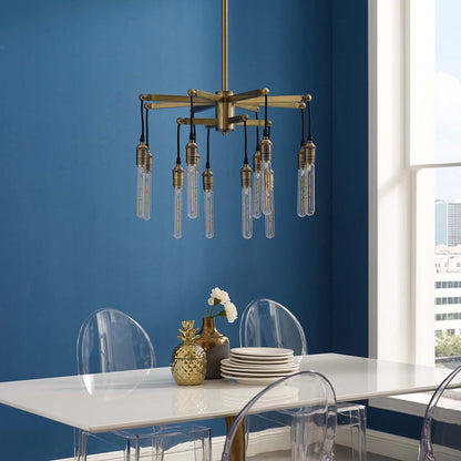 Equinox Antique Brass Pendant Chandelier