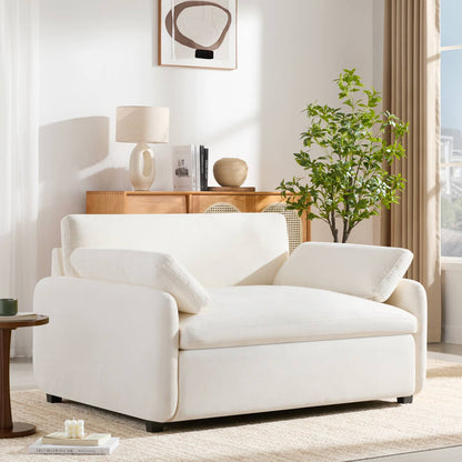 Oversized Chenille Accent Chair with Pillows 4 Colors by 39F INC CANADA — view 2