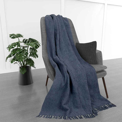 Kathy Ireland Oversized Chenille Fringed Basket Throw by Bed Bath Fashions — view 29