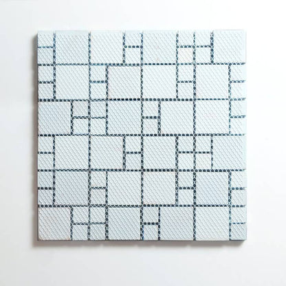 Reflections Iridescent 1" & 2" Glass Mosaic Tile, Backsplash For Kitchen and Bathroom, Swimming Tiles - 5 Square Feet Per Carton - Aqua Blue by WS Tiles — view 3