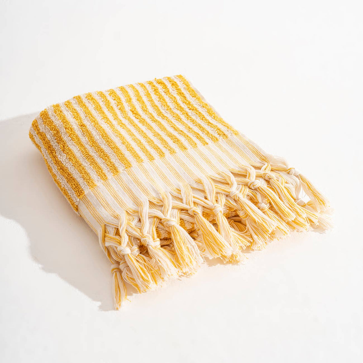 Stripe Bubble Handloomed Turkish Hand Towels 17x38" Bohemian by Kikoya — view 23