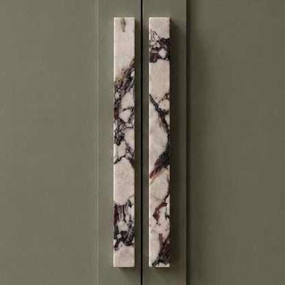 Long Marble Cabinet Bar Pulls, Calacatta Viola Appliance Handles by MEG Custom Marble by Ziynet A. LLC