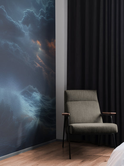 Phare éclairé par la tempête