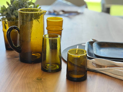 Moroccan Cone Glassware Small - Amber by Verve Culture — view 4