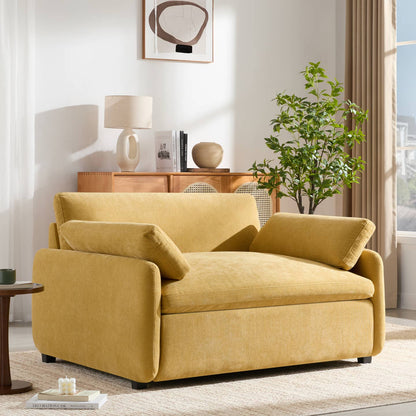 Oversized Chenille Accent Chair with Pillows 4 Colors by 39F INC CANADA