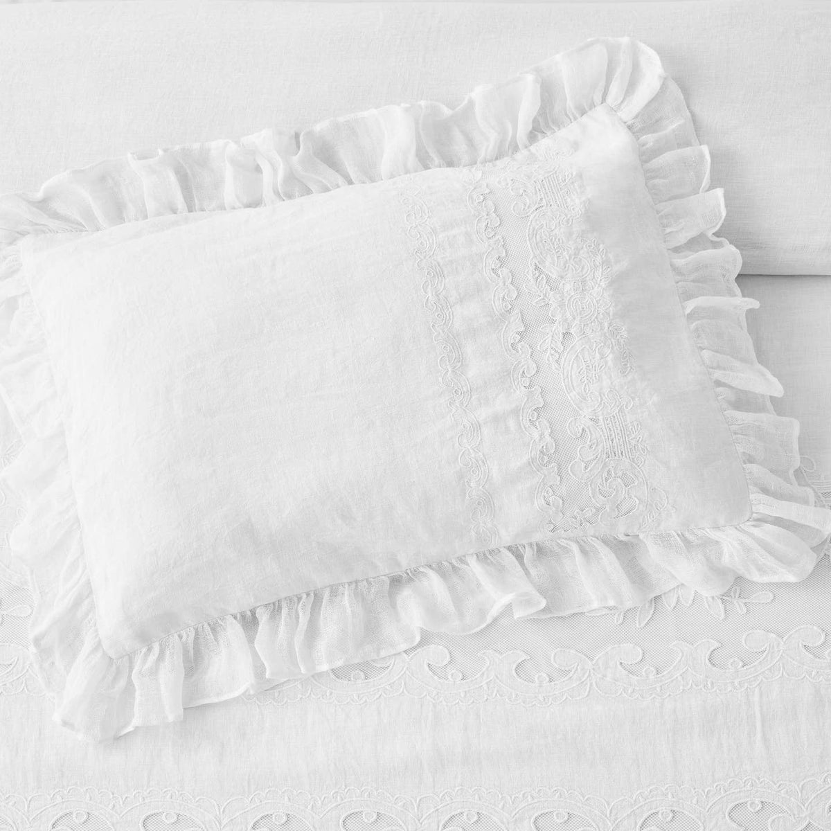 Tabitha Linen Duvet Cover Set by Mélange Home — view 13