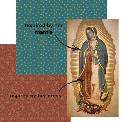 Our Lady of Guadalupe Luxury Double Sided Muslin Catholic Blanket by The Little Rose Shop — view 2