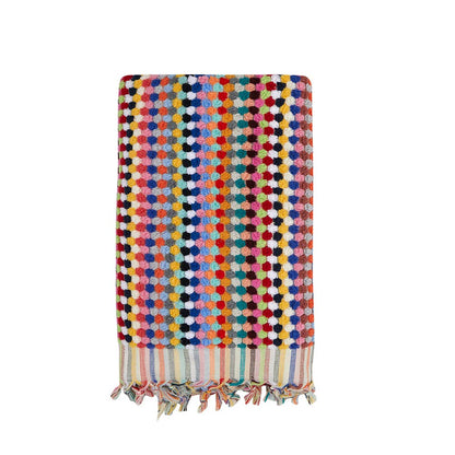 Pompom Bubble Handloom Bath Turkish Towels Farmhouse Decor by Kikoya — view 47
