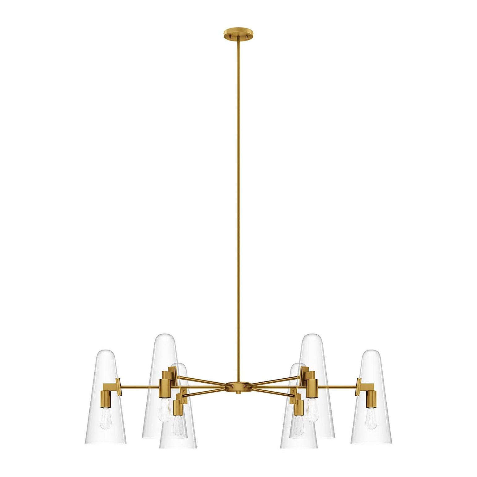 24K Gold Stellar 6-Light Chandelier glam gold modern ceiling fixture
