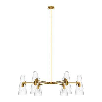 24K Gold Stellar 6-Light Chandelier glam gold modern ceiling fixture