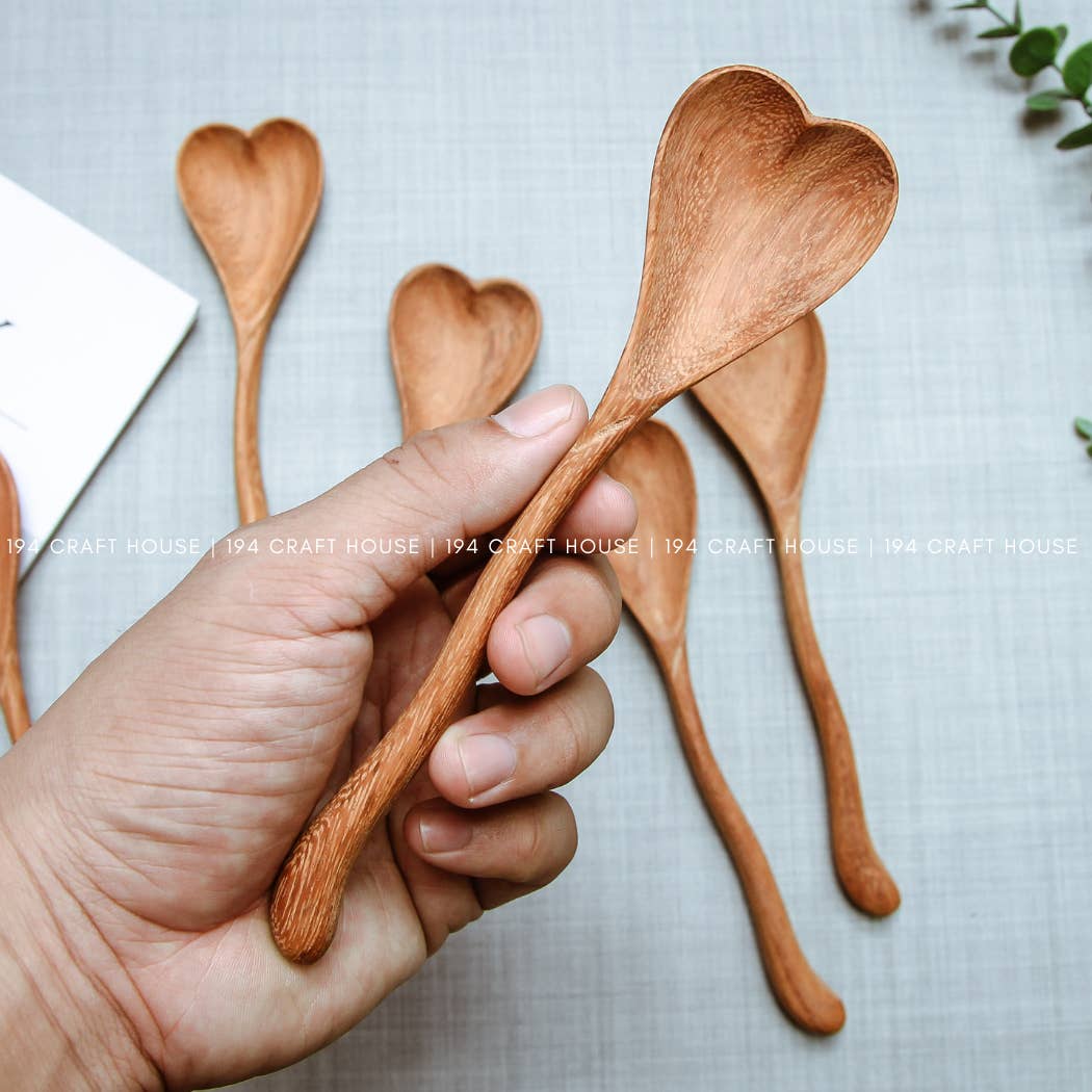 Wiggly Heart-Shaped Wooden Spoon - Home Decor and Gifts by 194 Craft House — view 3