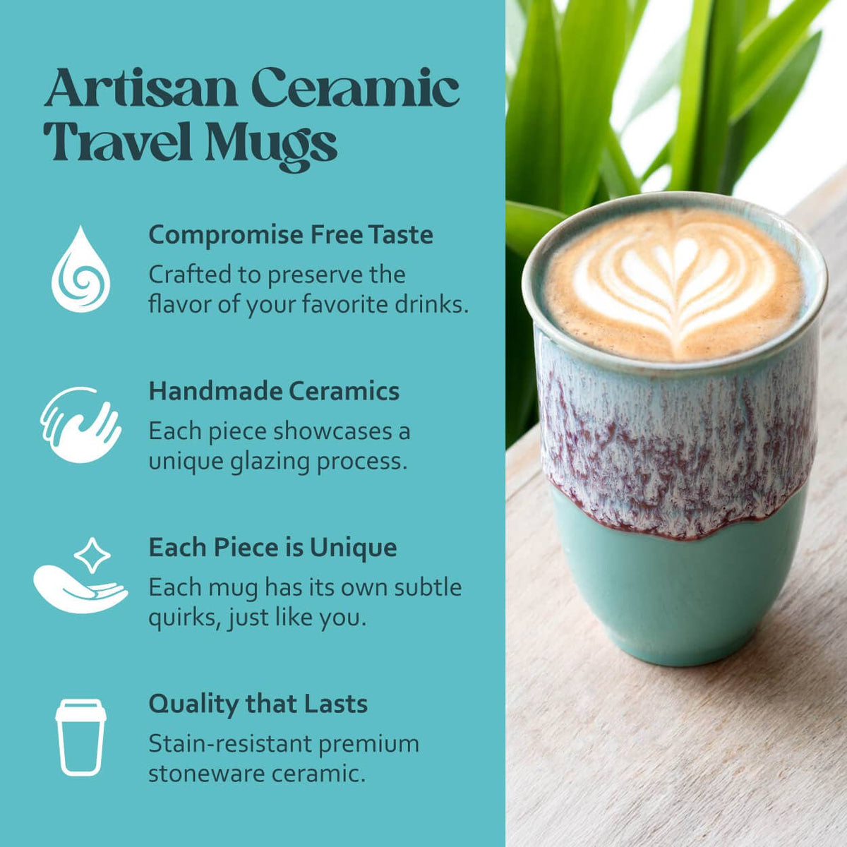 Nebula Ceramic Travel Mug – 12oz - Perfect For Gift Shop by Nova Ceramics Travel Mugs — view 5