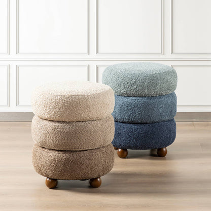Modern Gradient Brown Storage Ottoman or Accent Stool by Glitzhome — view 3