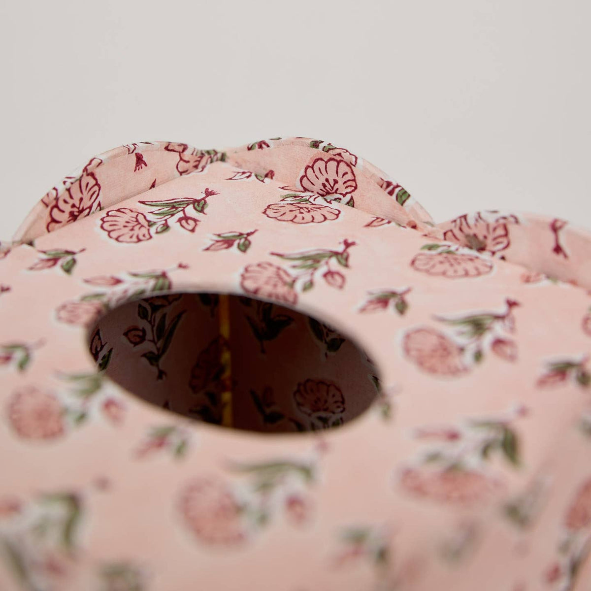 Block Printed Tissue Box - Ditsy Floral Blush by Paper Mirchi — view 4
