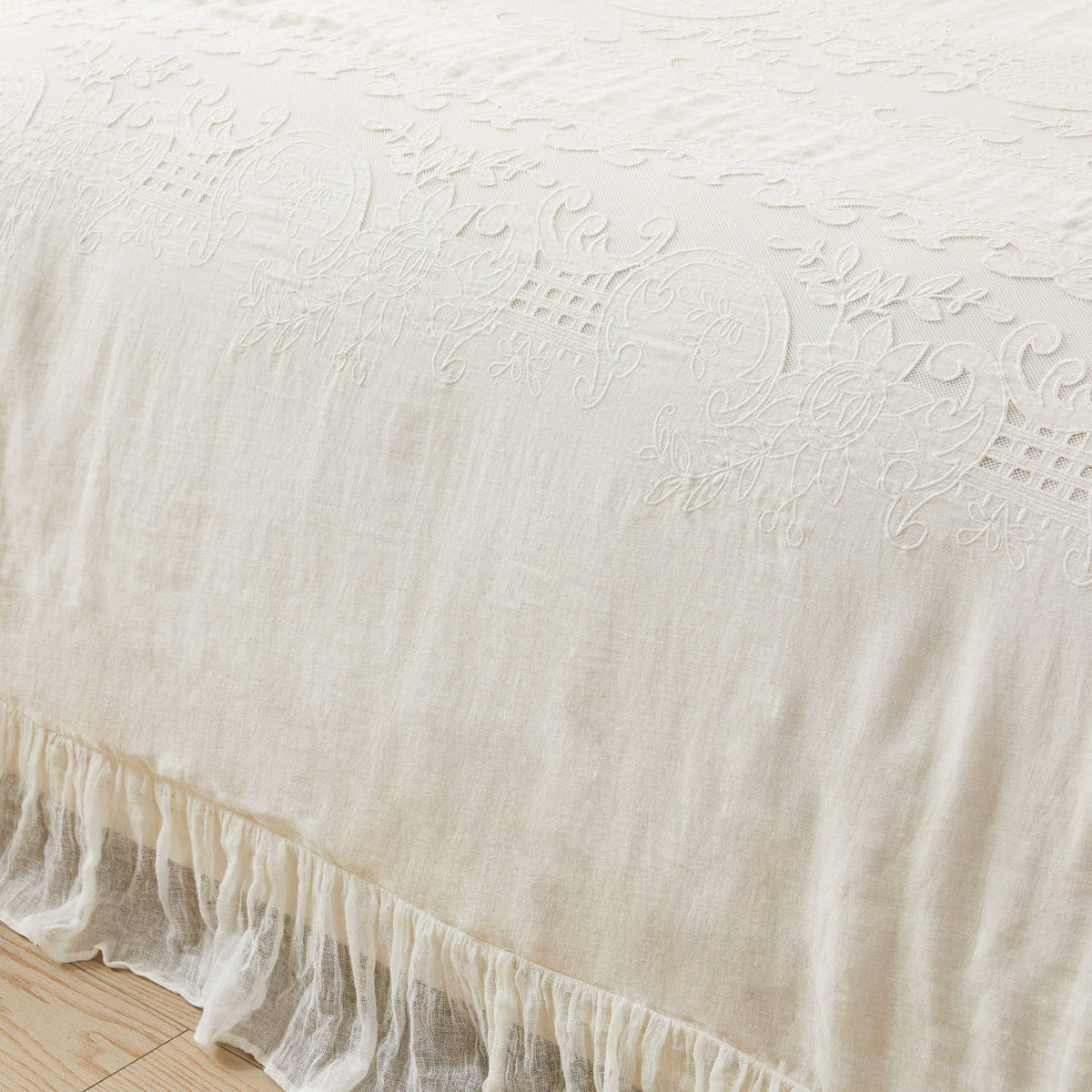 Tabitha Linen Duvet Cover Set by Mélange Home — view 18