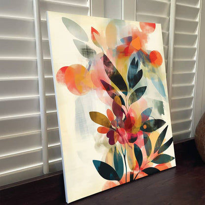 Mid Century Modern Floral Canvas or Poster Wall Art. Mid Century Modern Flowers 1 by Carmedon Wall Decor — view 2