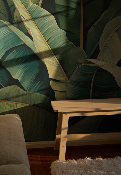 Golden Green Palm Leaves