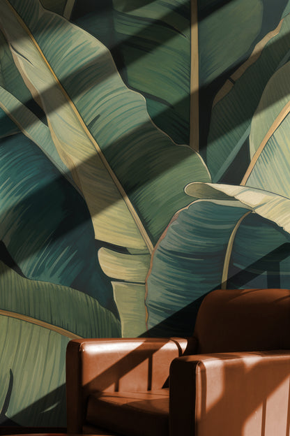Golden Green Palm Leaves