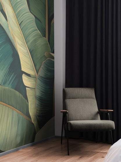 Golden Green Palm Leaves