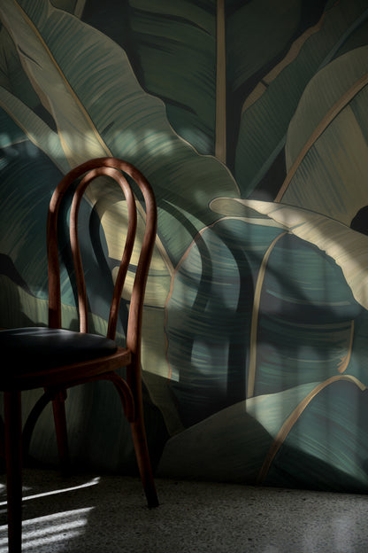 Golden Green Palm Leaves
