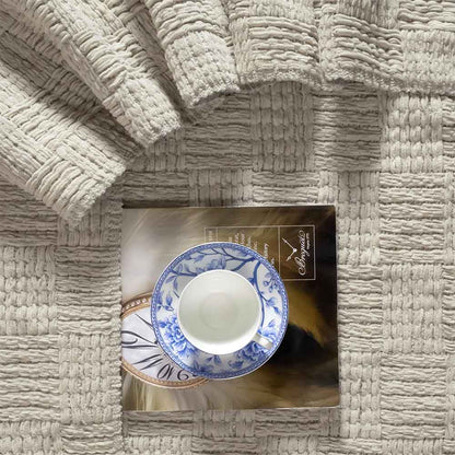 Kathy Ireland Oversized Chenille Fringed Basket Throw by Bed Bath Fashions — view 23