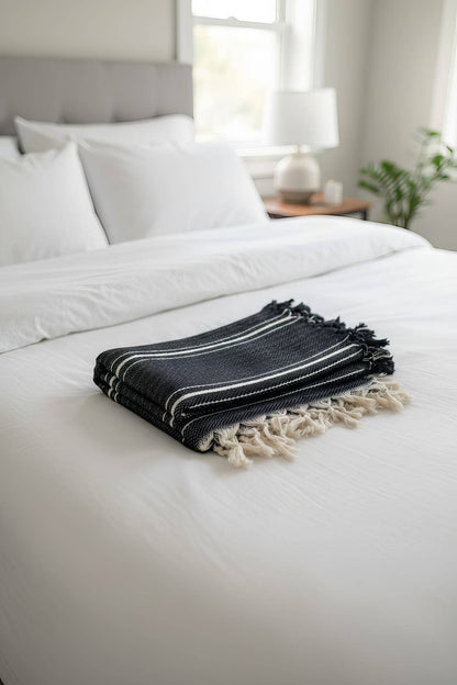 Minimalist 100% Cotton Throw Blankets & Bedspreads by Moa — view 16