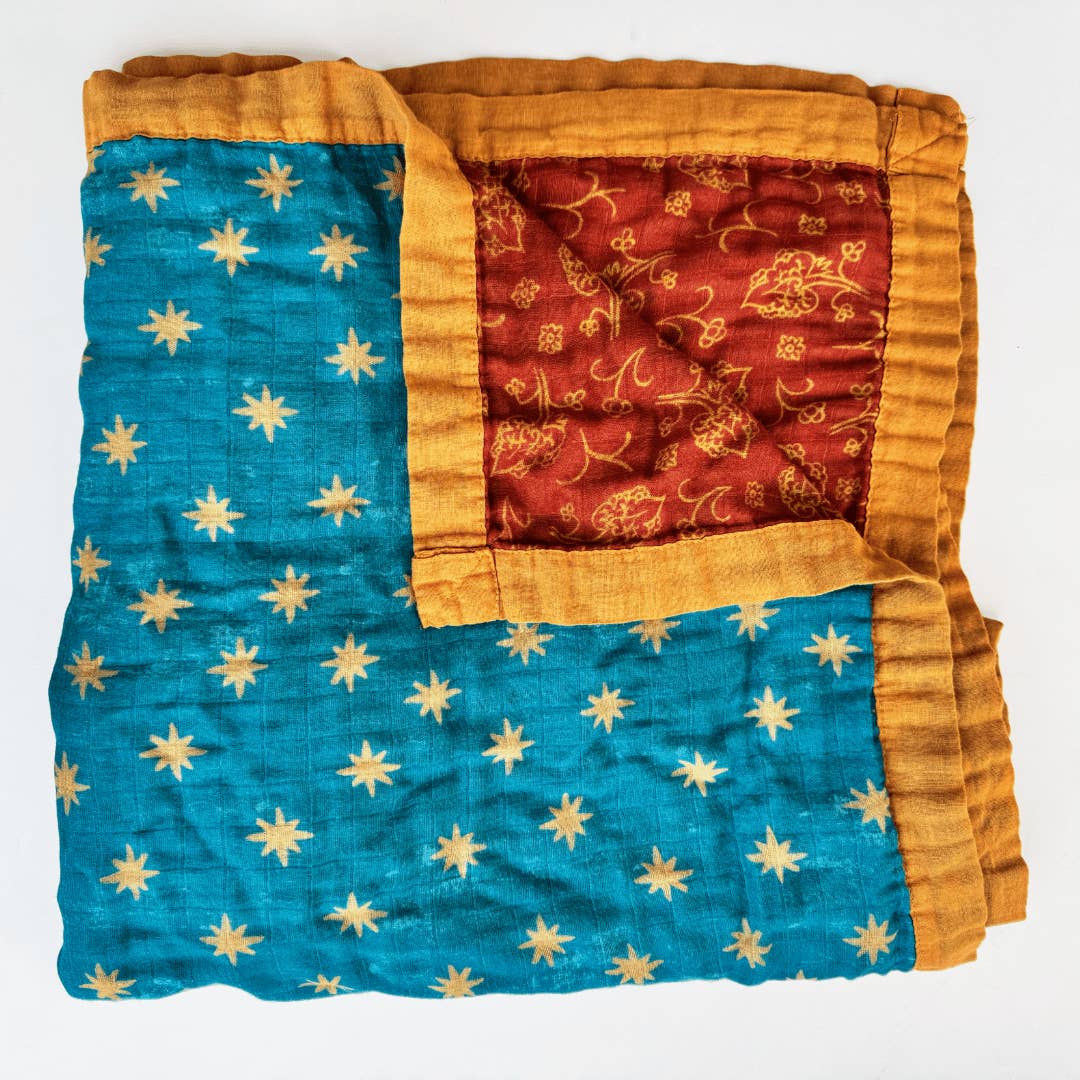 Our Lady of Guadalupe Luxury Double Sided Muslin Catholic Blanket by The Little Rose Shop
