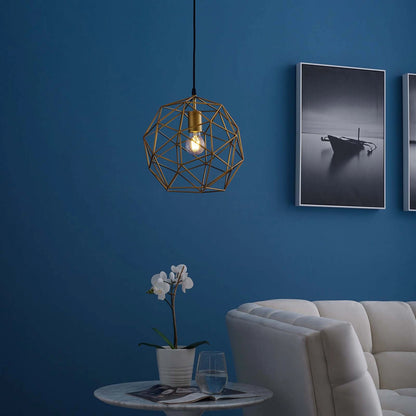 Rareform Brass Decagon Pendant Light