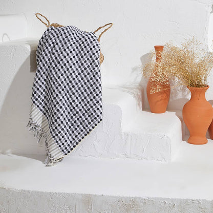 Pompom Bubble Handloom Bath Turkish Towels Farmhouse Decor by Kikoya — view 25