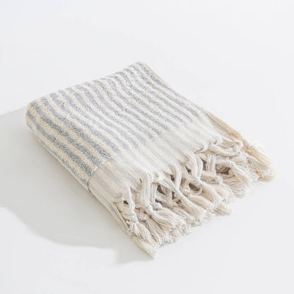 Stripe Bubble Handloomed Turkish Hand Towels 17x38" Bohemian by Kikoya — view 24