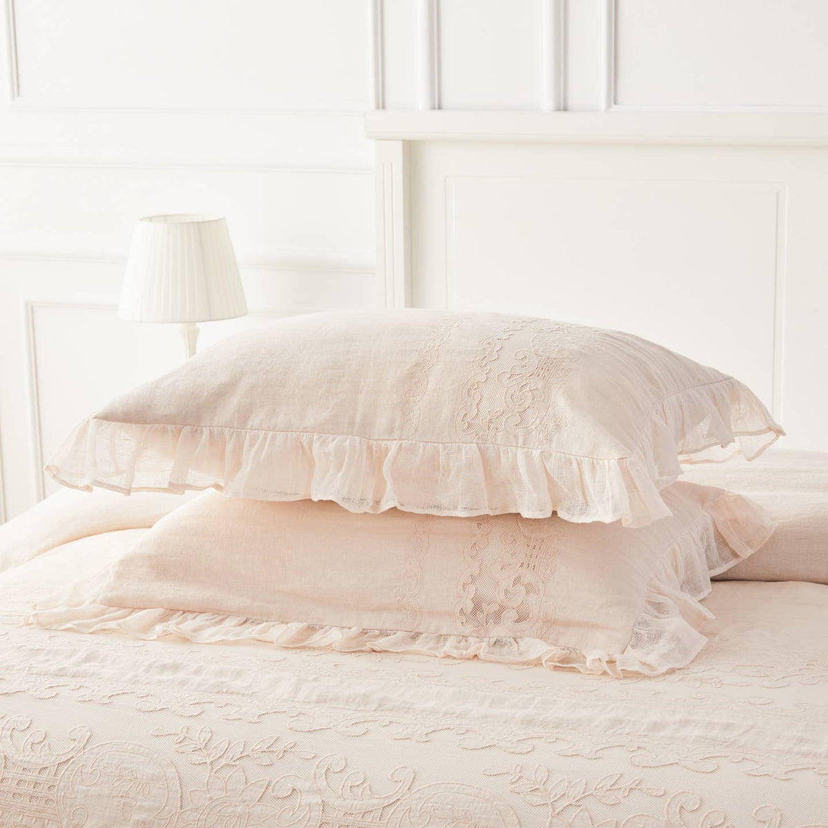 Tabitha Linen Duvet Cover Set by Mélange Home — view 34