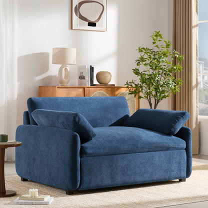 Oversized Chenille Accent Chair with Pillows 4 Colors by 39F INC CANADA — view 3