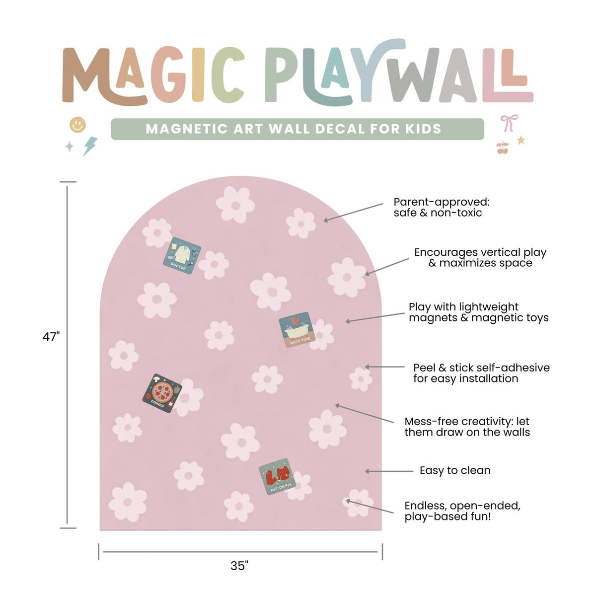 Mega Magic Playwall - Arch Magnetic Wall Decal For Kids by Cherrypick — view 7