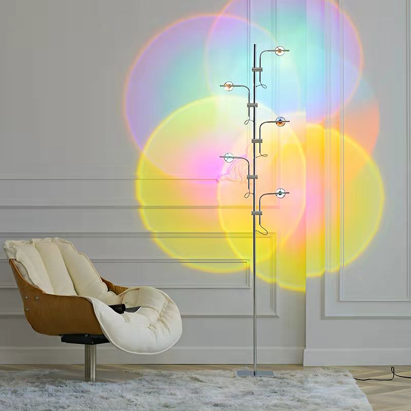 Sunset Glow statement floor lamp, multi-light warm ambient fixture