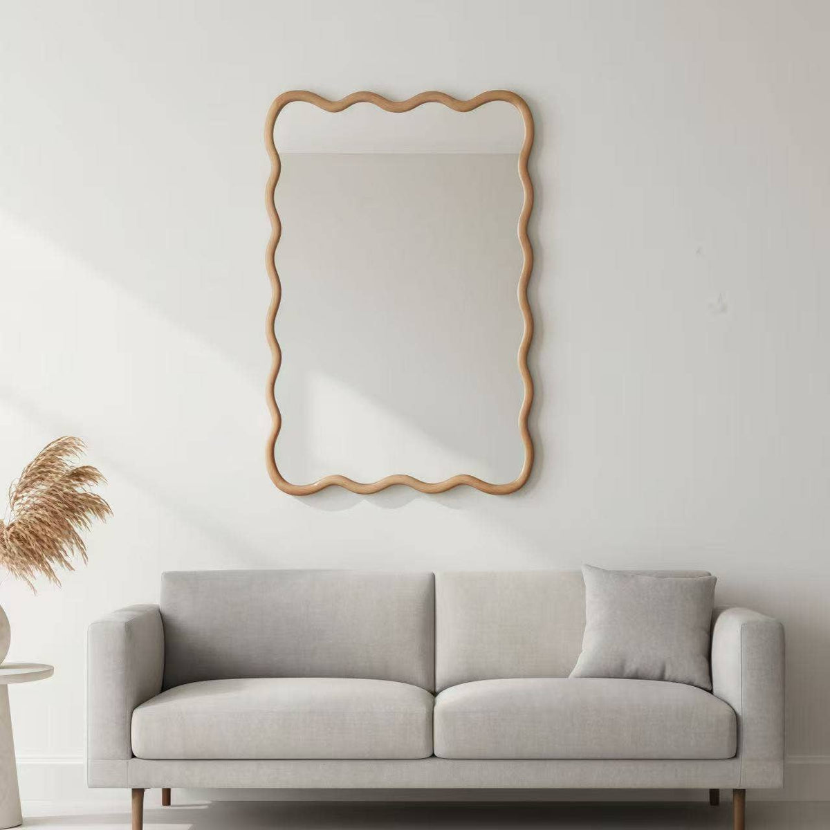 20 X 30-Inch Wavy Solid Wood Frame Wall Mirror, 5 Finishes by VTNG50 — view 3