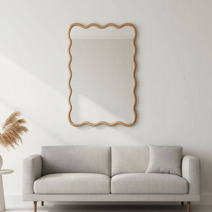 20 X 30-Inch Wavy Solid Wood Frame Wall Mirror, 5 Finishes by VTNG50 — view 3