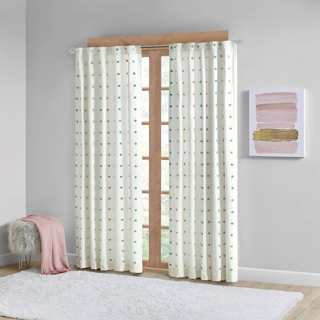 Colorful Pom-Poms Window Curtain, Light by Olliix — view 2